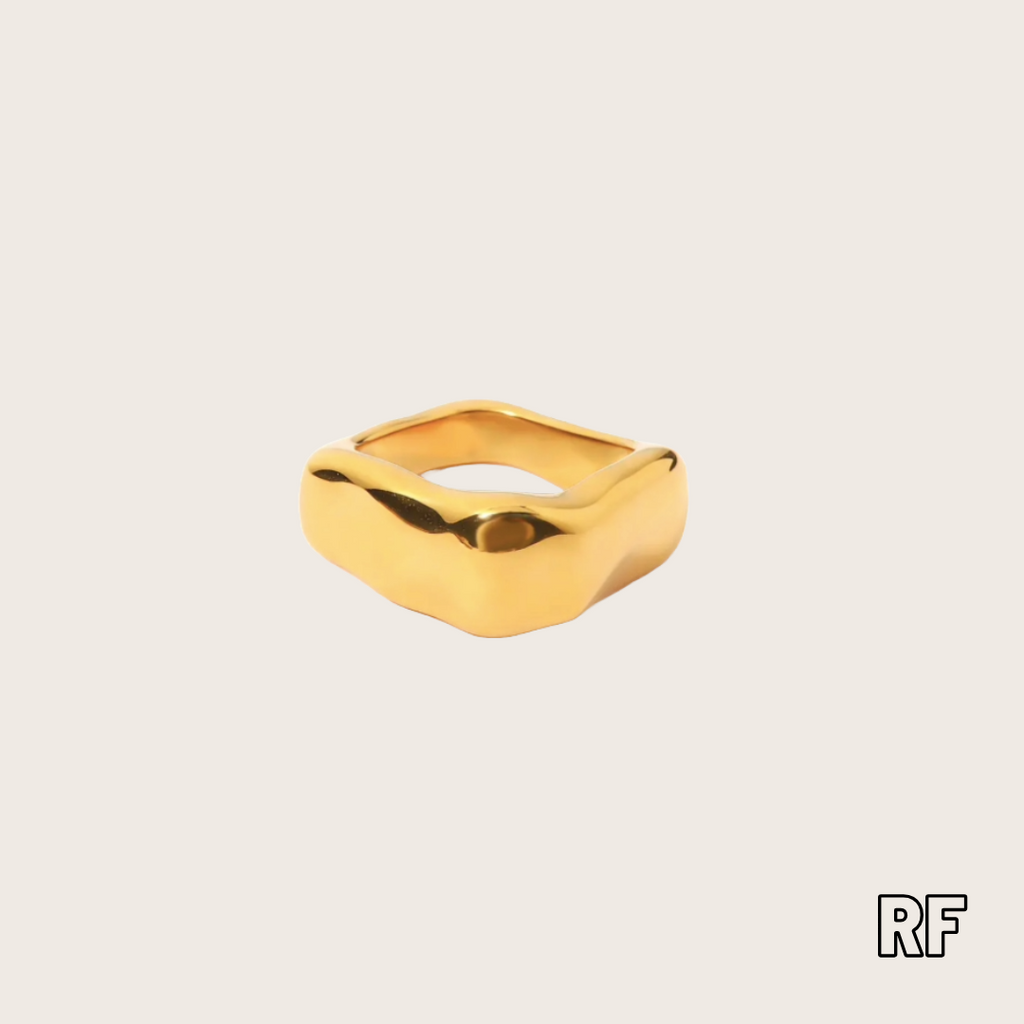 Walking red flag ring